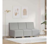 vidaXL Unità di Divano Modulare Senza Braccioli 3 pcs Grigio nuvola