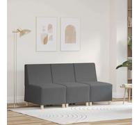 vidaXL Unità di Divano Modulare Senza Braccioli 3 pcs Grigio scuro