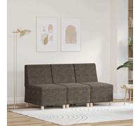 vidaXL Unità di Divano Modulare Senza Braccioli 3 pcs Grigio scuro