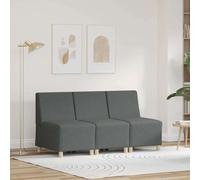 vidaXL Unità di Divano Modulare Senza Braccioli 3 pcs Grigio scuro