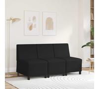 vidaXL | Unità di Divano Modulare Senza Braccioli | Nero 55 x 74 x 82 cm