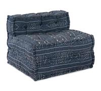 vidaXL Unità di Divano Modulare Stampa Indigo 70 x 70 x 56 cm Tessuto