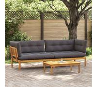 vidaXL Unità di divano pallet da giardino 2 pz