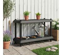 vidaXL Unità di scaffalatura 2 livelli 100 x 40 x 55,5 cm PP Antracite, Mensole flessibili, soluzioni moderne per lo stoccaggio, scaffali per esterni, organizzazione garage, indoor