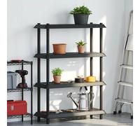 vidaXL Unità di scaffalatura 4 livelli 100 x 40 x 136,5 cm PP