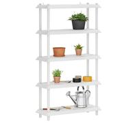 vidaXL Unità di scaffalatura 5 livelli 100 x 40 x 177 cm PP Bianco, Mensole flessibili, soluzioni moderne per lo stoccaggio, scaffali per esterni, organizzazione garage, indoor