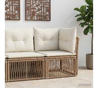 vidaXL Unità divano angolare Beige polyrattan