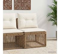vidaXL Unità divano senza braccioli Beige polyrattan, Sofa rustico per esterni, resistente alle intemperie, in rattan sintetico, cuscini in schiuma, facile da pulire