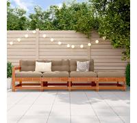 vidaXL Unità Divano Sezionale Marrone Cera 252 x 62 x 70,5 cm