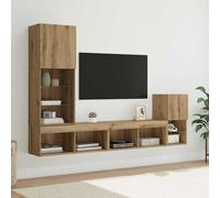 vidaXL Unità per TV a Muro 4 pz Rovere artigianale