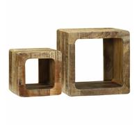 vidaXL Unità TV 2 pz Marrone 36 x 30 x 36 cm Legno di mango massello