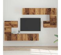 vidaXL Unità TV 4 pcs Legno vecchio Legno multistrato
