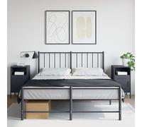 vidaXL v Comodini 2 pz Antracite 36x39x68 cm in Acciaio