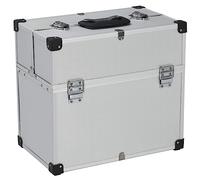 vidaXL Valigetta per Attrezzi 38x22,5x34 cm Argento in Alluminio