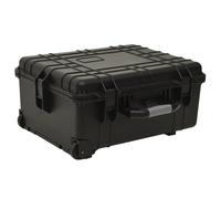 vidaXL Valigetta da Volo con Ruote Nera 58x45x27 cm in PP