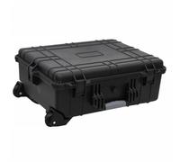 vidaXL Valigetta da Volo con Ruote Nera 63x50x23 cm in PP, Valigetta da Volo con Ruote, Valigetta con Schiuma, Custodia con Manico