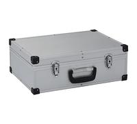 vidaXL Valigetta per Attrezzi Resistente Durevole Organizzata con Vani Scomparti Sicura Spaziosa Cassetta Scatola 46x33x16cm Argento in Alluminio