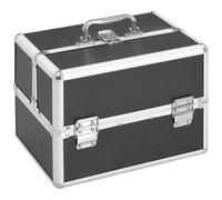 VIDAXL - Valigia Per Cosmetici 22x30x21 Cm Nera In Alluminio