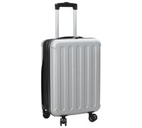 vidaXL Valigia Pieghevole Rigida 20 Pollici Argento 34 x 23 x 55.5 cm ABS