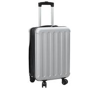 vidaXL Valigia Pieghevole Rigida 20 pollici Argento 34 x 23 x 55.5 cm ABS