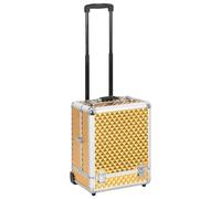 vidaXL Valigia Trolley per Cosmetici 35x29x45 cm Oro in Alluminio