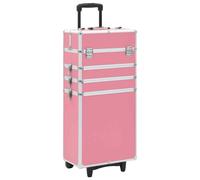 vidaXL Valigia Trolley per Cosmetici Alluminio Rosa