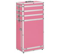 vidaXL Valigia Trolley per Cosmetici in Alluminio Rosa