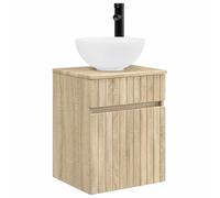 vidaXL Vanity Lavabo montato a parete in rovere Sonoma,