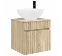 vidaXL Vanity Lavabo montato a parete in rovere Sonoma,