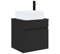 vidaXL Vanity Lavabo montato a parete, nero, 49 x 41 x 63 cm,