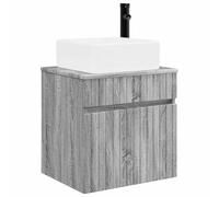vidaXL Vanity Lavabo montato a parete Sonoma Grigio,