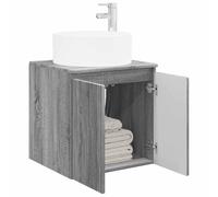 vidaXL Vanity Lavabo montato a parete Sonoma Grigio,