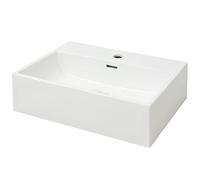vidaXL - Lavandino Con Foro Rubinetto In Ceramica Bianca 51,5x38,5x15 Cm