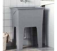 vidaXL Vasca per Lavanderia Grigia 59x41x75 cm in Resina