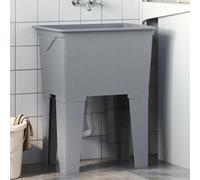 vidaXL Vasca per Lavanderia Grigia 59x41x75 cm in Resina
