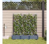 vidaXL Vasi da giardino 1 pz Grigio 120 x 40 x 126 cm Plastica