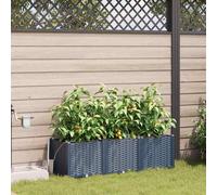 vidaXL Vasi da giardino 1 pz Grigio 120 x 40 x 37.5 cm Plastica