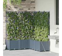 vidaXL Vasi da giardino 1 pz Grigio chiaro 120 x 120 x 142 cm Plastica