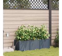 vidaXL Vasi da giardino 1 pz Grigio chiaro 120 x 40 x 37.5 cm Plastica