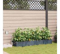 vidaXL Vasi da giardino 1 pz Grigio chiaro 160 x 40 x 22 cm Plastica