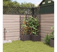vidaXL Vasi da giardino 1 pz Marrone 80 x 80 x 142 cm Plastica
