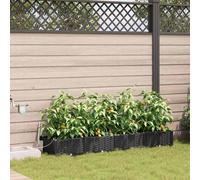 vidaXL Vasi da giardino 1 pz Nero 160 x 40 x 22 cm Plastica