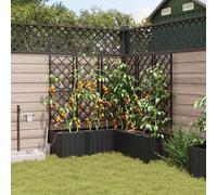 vidaXL Vasi da giardino 1 pz Reticolo Nero 120 x 120 x 142 cm Plastica