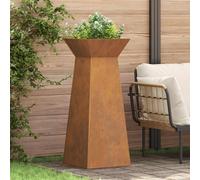 vidaXL Vasi da Giardino a Colonna 2 pz con Ciotola 40x40x100 cm in Acciaio Corten