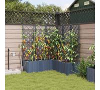 vidaXL Vasi da giardino Grigio 120 x 40 x 37.5 cm Acciaio