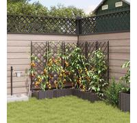 vidaXL Vasi da giardino Marrone 120 x 120 x 126 cm Acciaio
