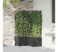 vidaXL Vasi da giardino Nero 80 x 80 x 142 cm Acciaio