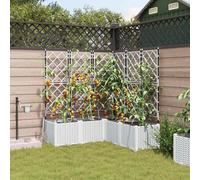 vidaXL Vasi da giardino Reticolo Bianco 120 x 120 x 142 cm Plastica