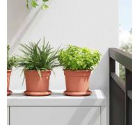 vidaXL Vasi per Piante 24 pz Rosso Mattone Plastica