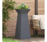 vidaXL Vaso a Pilastro 2 pcs Antracite 40 x 40 x 100 cm Acciaio